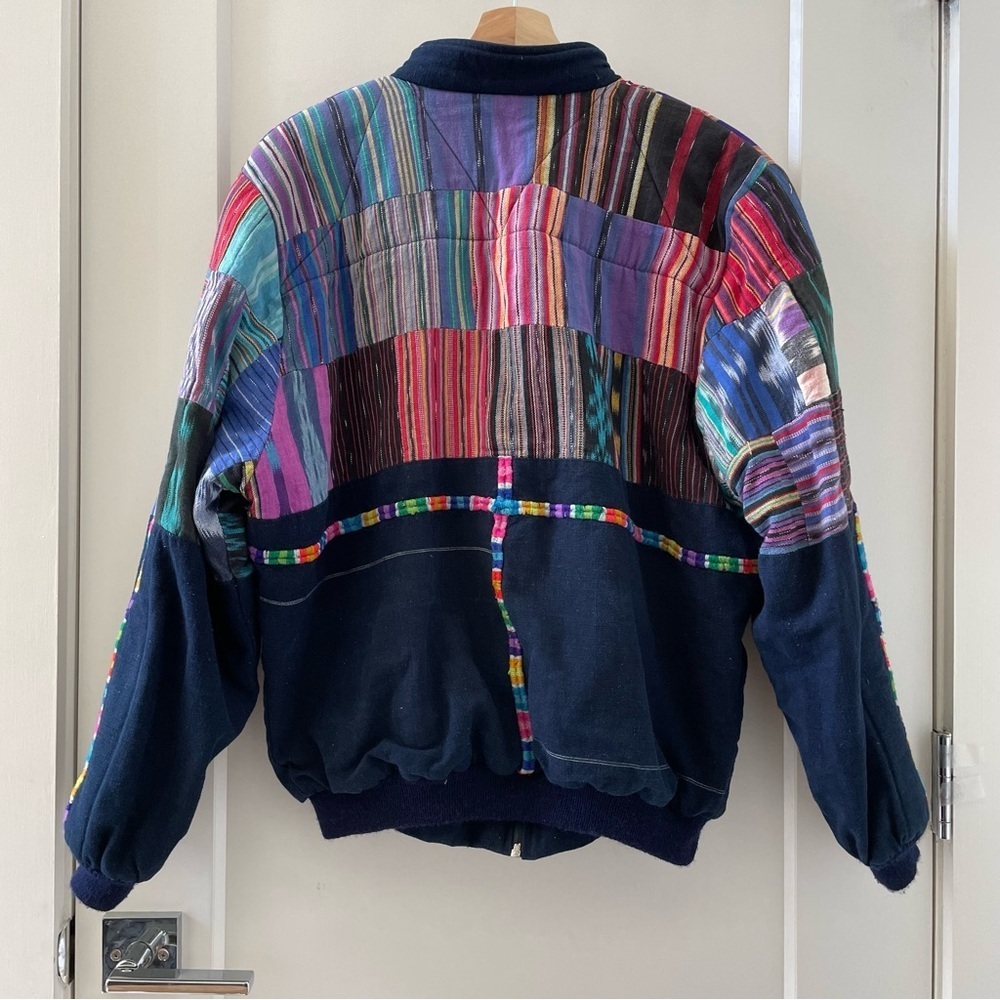 James Halbert Serape Patchwork Bomber Jacket Ethn… - image 2